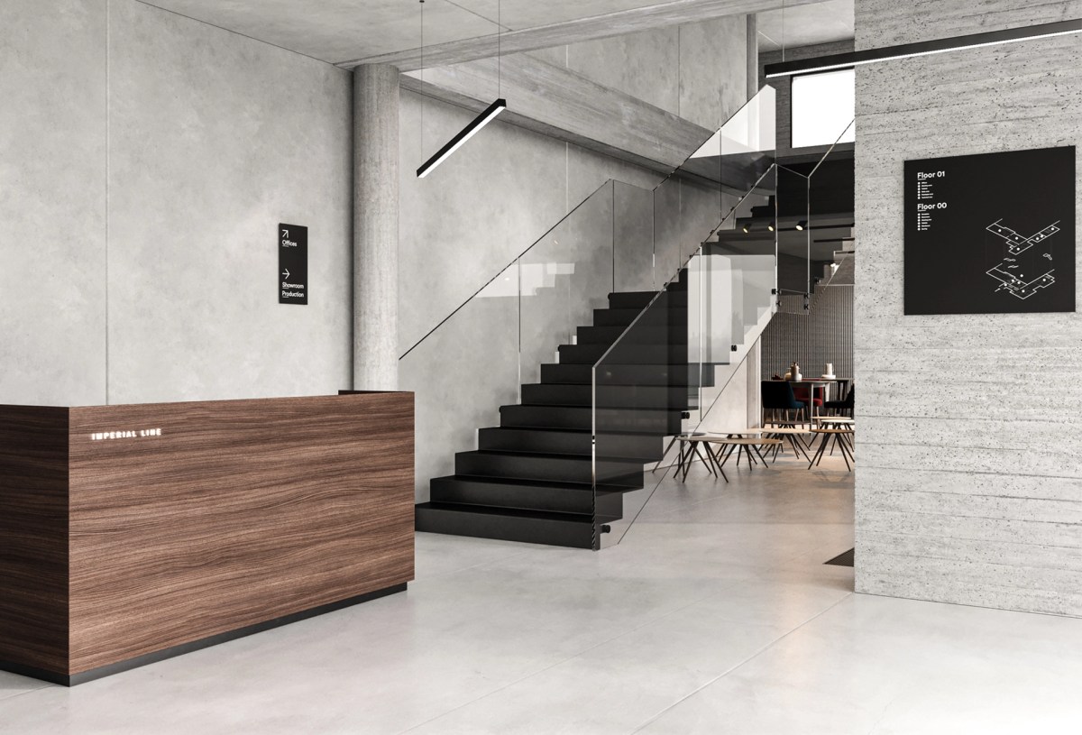 Interno della sede e showroom aziendale Imperial Line